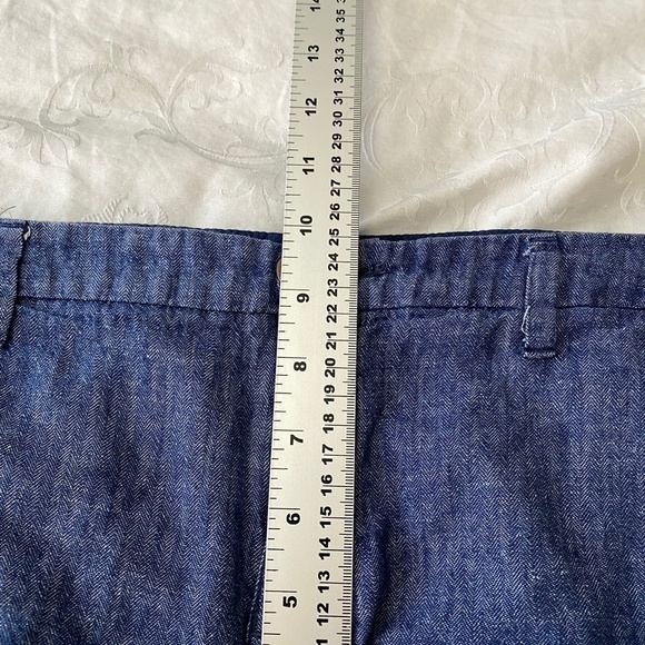 Old Navy Women's Blue Linen Blend Casual Walking Shorts Size 12 Beach‎ Boardwalk - Picture 8 of 11